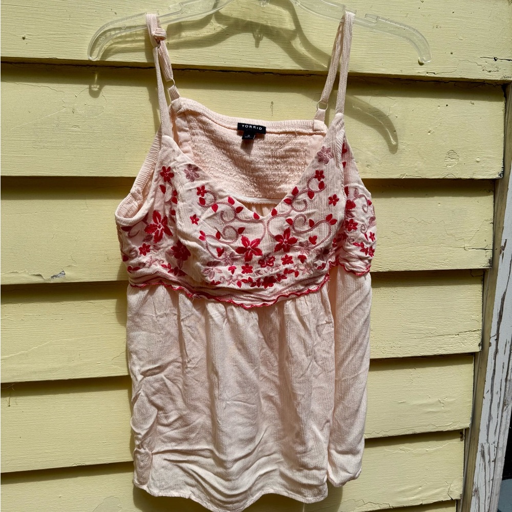 Torrid Light Pink Floral Camisole